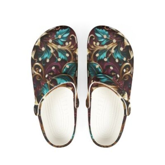 Teal & Gold Garden Slip-Ons - Picture 2 of 2